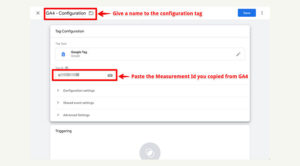 GTM Configuration tag