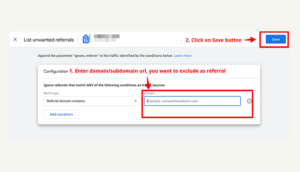 reports by excluding irrelevant referral traffic